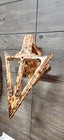 European Deer Skull Mount Plaque And Hanger Arrow Head With Blades Charred