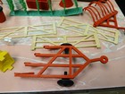 Banner   Marx Hard Plastic Farm Family   Accessories Racker Wagon Animals Lot