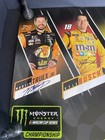 Rare 4 Time Hand Autographed Nascar Poster Harvick Logano Truex Busch 24x18