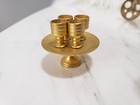 Miniature Metal Brass Serving Cart Dollhouse 1 12 Scale Cups Bottle Tray Wine