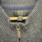 Cashmere Club Room Luxury Men s Gray Cashmere Mock Neck Full Zip 2xl