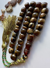 Natural Baltic Amber Islamic Prayer Rosary Brandy 59g  33 Beads Misbaha Tasbih