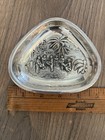 Vintage Denmark Silverplate Figural Village Scene Ashtray Mid Century 5    