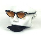 Vintage Cat Eye Sunglasses 50s Paris Design Very Rare Party Black Shades Nos