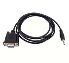 Qaoquda Db9 9 Pin Female To 3 5mm Male Plug Serial Cable Rs232 1 8 Inch    
