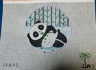 Hand Painted Needlepoint Lazy Panda Coaster Or Ornament Designs On 18mesh
