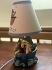 Noah s Ark Nursery Lamp With Animal Figures  Shade  Blue Beige