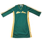 Vintage Paco Jeans Green Mesh Jersey Dress Size L Long Sleeve V Neck - New