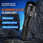 Super-bright 90000lm Led Tactical Flashlight 5 Modes Zoomable Torch Searchlight