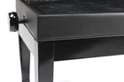 Griffin Genuine Leather Duet Piano Bench Seat   Black Wood Keyboard Guitar Stool