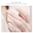  Gel Nail Stickers Cream Pink Semi Cured Gel Nail Strips Wraps Uv led Nails 
