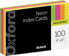 Oxford Neon Index Cards  4  X 6   Ruled  Assorted Colors  For Notes 100 Pack