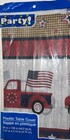 Patriotic July 4th Red White Blue  3 plastic Table Cover W stars stripes 54   x108