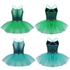 Kids Girls Shiny Ballet Dance Leotard Tutu Dresses Gymnastics One-piece Costumes