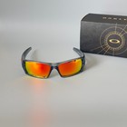 Oakley Gascan Oo9014 Polarized Sunglasses Gray Transparent Frame With Red Lenses