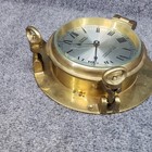 Quartz Mariner Harwich Clock Co Nautical Brass Porthole Clock  9 