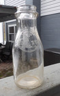 Vintage 1929 Farmers Creamery Dairy Embossed Pint Milk Bottle