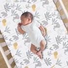 Lambs   Ivy Jungle Adventure 100  Cotton Baby toddler Fitted Crib Sheet - White