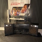 Vintage Sony Stero Boombox Am fm Dual Cassette Tape Cfs-w370 Ac dc  Radio Works