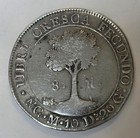 1835 Central American Republic 8 Reales Large Silver Coin Ng-m Guatemala