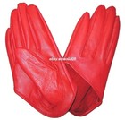 New Women s Real Leather Gloves  Half-palm Five Finger Sheepskin Driving Gloves