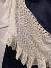 Antique Victorian 19th C Full Lace Insert Skirt Ruffle For Dress