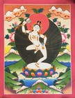 Machig Labdron Yogini   Hand Painted Tibetan Thangka   Chod Buddhist Art