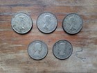 1950 s Canadian Quarters  80  Silver  Composition Lot Of 5