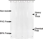 Small Shower Curtain Liner For Stall Size 36 X 72  8g Heavy Duty Peva Narrow Sta