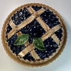 Vintage Sanor Ceramica Blueberry Pie Plate Lidded Portugal Trompe