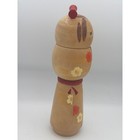 Vintage 9 5  Sosaku Kokeshi Doll Signed Fumio Tomidokoro Japanese Wooden Girl