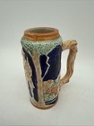 Vintage Occupied Japan Beer Stein Pioneer 5  Embossed Ceramic