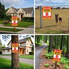 3 Pack Beware Of Dog Sign 8x12 Inches  Reflective Film  Anti-rust Aluminum Metal