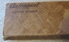 Vtg 1945 Autopoint Advertising Lucite Letter Opener Lopez   Baker Labs Elmira Ny