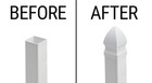5 Pieces 1 1 2  Vinyl Picket Fence Post  cap Pointed Gothic New Orleans Style 1 5