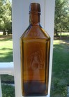 Antique Medium Amber Doyles Hop Bitters 1872 Applied Lip 1870 s Bottle