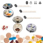 Creatiee-pro 6pcs Elegant Pill Box Case  Portable 6 Count  pack Of 1   Chrome