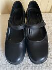 Dansko Mary Jane Shoes Black Leather Single Strap Comfort Clog Women Sz 39 8 5