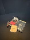 Vintage Art Deco White Enamel Silvertone  Rouge  Powder   Lipstick Compact  16