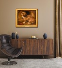 Large 19th Century English Portrait Of A Brown Terrier Dog - Sir Edwin Landseer