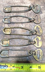 1   one  Vintage Brass Numbered Military Laundry Safety Pin 4 25      Matching Tag