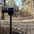 Ash   Ember Park Style Charcoal Grill  256 Sq  In Single Post Outdoor Grill