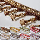 Curtain Tassel 12yard Crystal Beaded Fringe Trim Modern Upholstery Fabric Ribbon