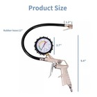 Tire Inflator With Pressure Gauge Dial Wheel Air Tire Pressure Gaug Usa