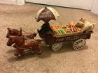Vintage Cast Iron Fresh Fruit   Vegetable Cart