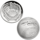 Usa 2014 Baseball Hall Of Fame  1 Silver Proof Coin Dome-shaped Mint In Ogp