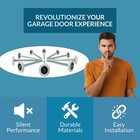  12  White Garage Door Rollers Replacement  2  Nylon Wheels   7  Stem 