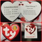        Heartthrob        2004 Ty Beanie Babies Valentine Hearts Bear Baby  bbom   mwmt 