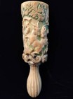 Antique German   Swiss Horn  Carved Relief  Goatherd   Goats Brush Handle
