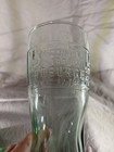 Mcdonald s Embossed Drinking Glass Tumblers Clear W  Green Base Set Of 3